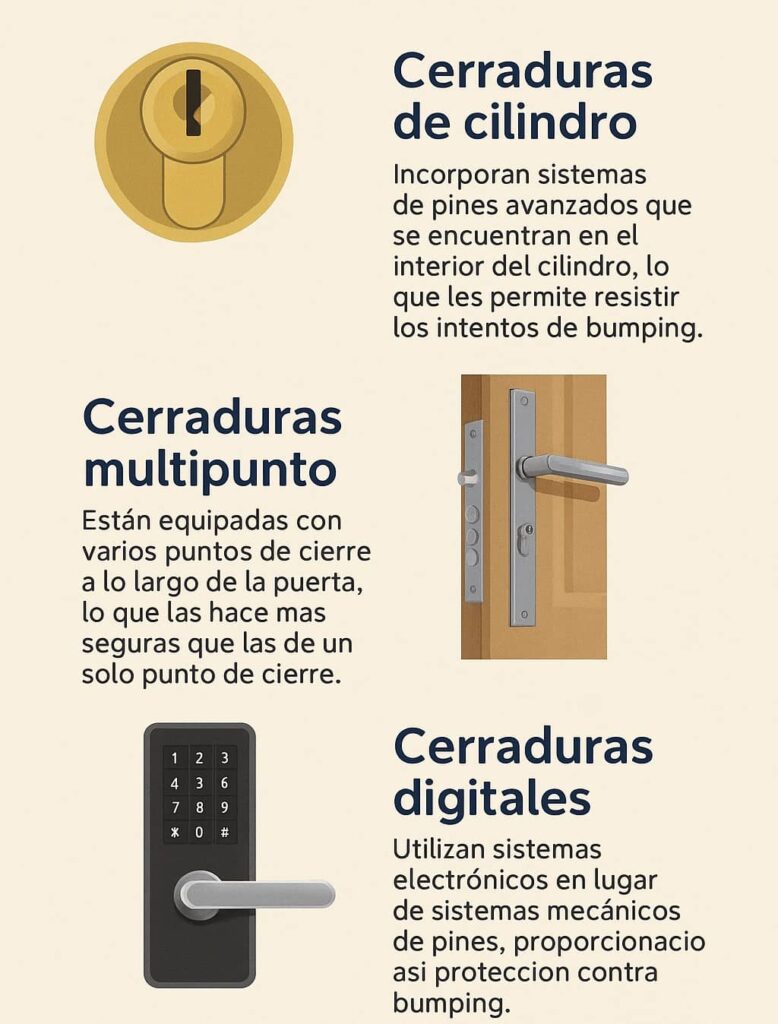 Tipos de cerraduras antibumping