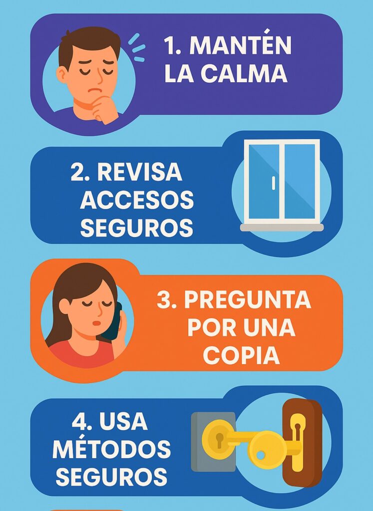 pasos que debes tomar cuando te dejas las llaves dentro de casa