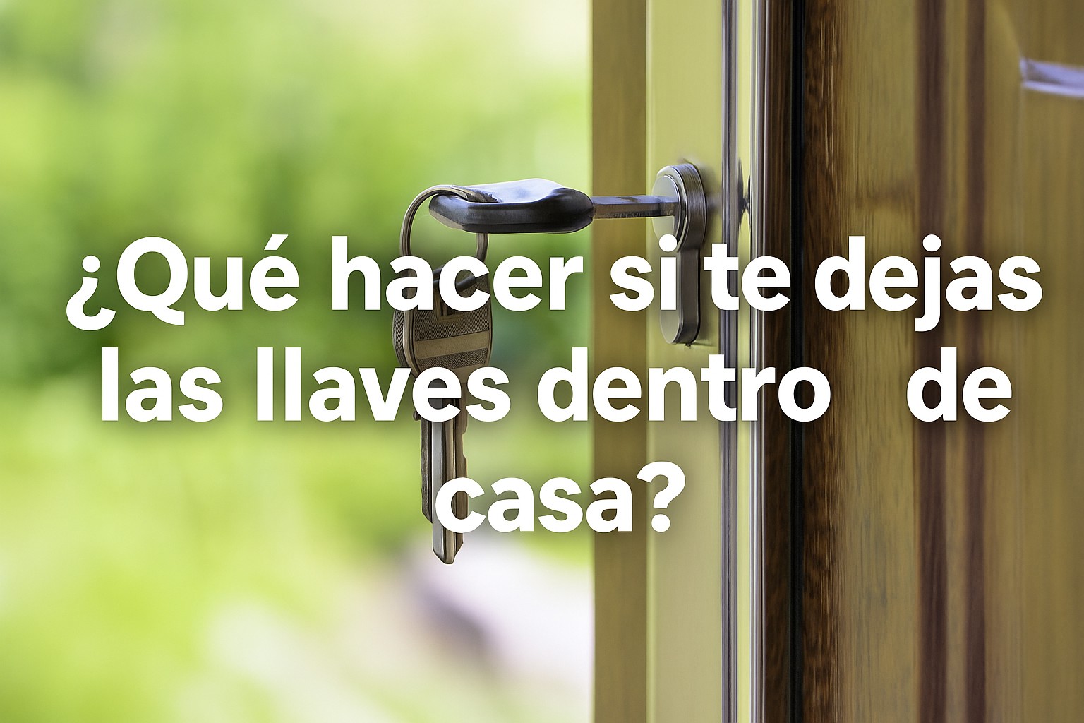 ¿Qué hacer si te dejas las llaves dentro de casa?